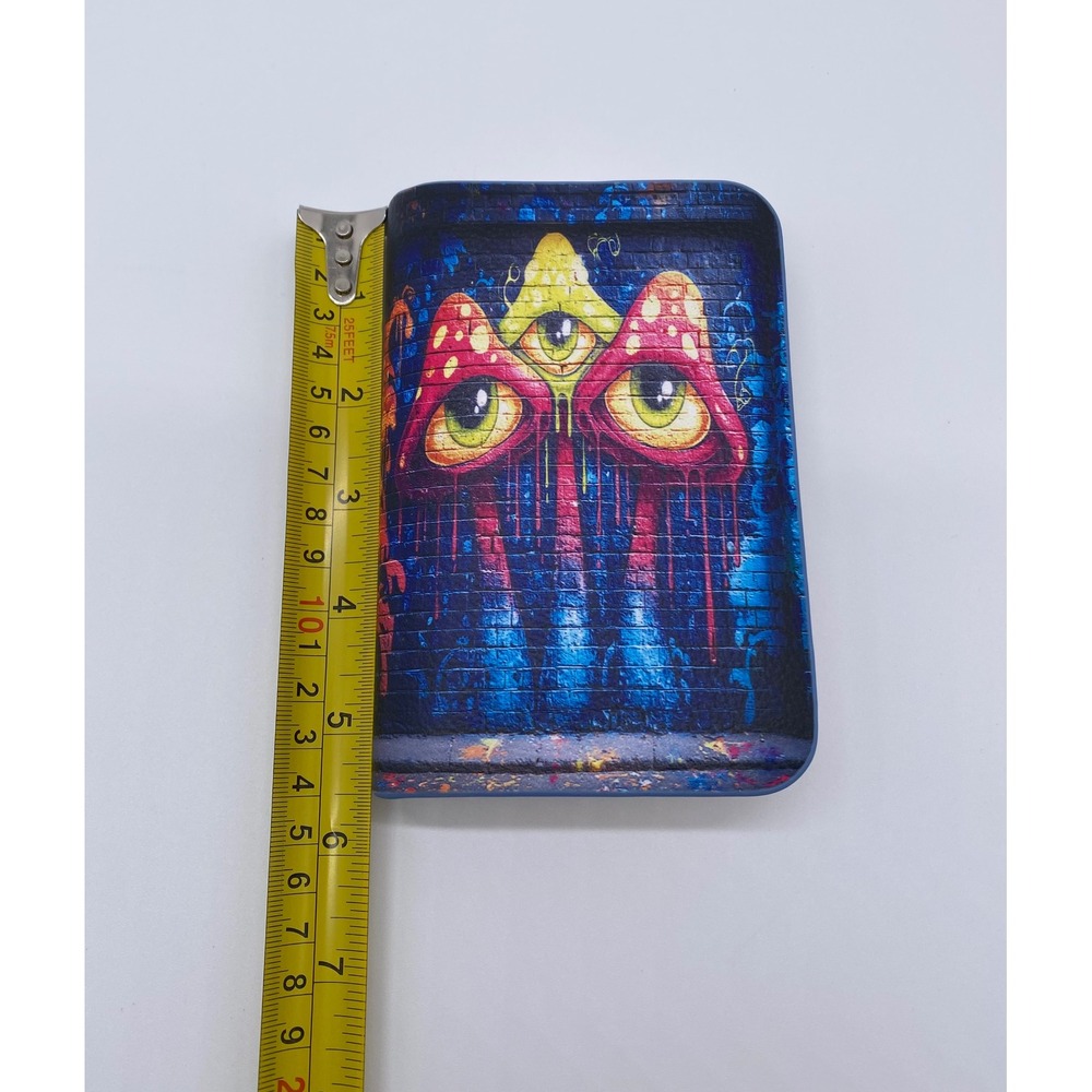 FiitCASE‎ Mushroom Graffiti Eye Graphic Zip Around Small Wallet Multicolor - Picture 5 of 6